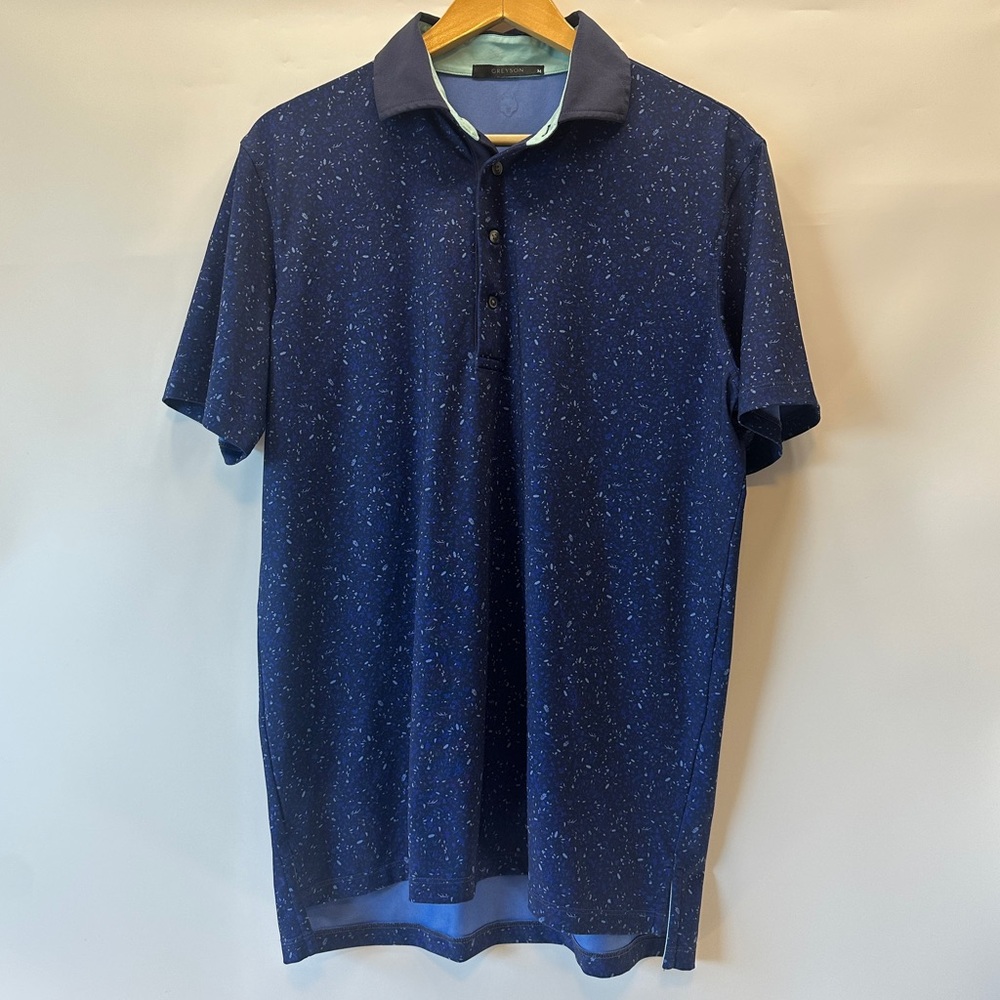 Greyson Golf Polo‎ Men’s Medium M Angels Tears Polo Abyss Blue
